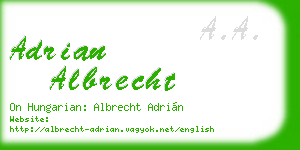 adrian albrecht business card